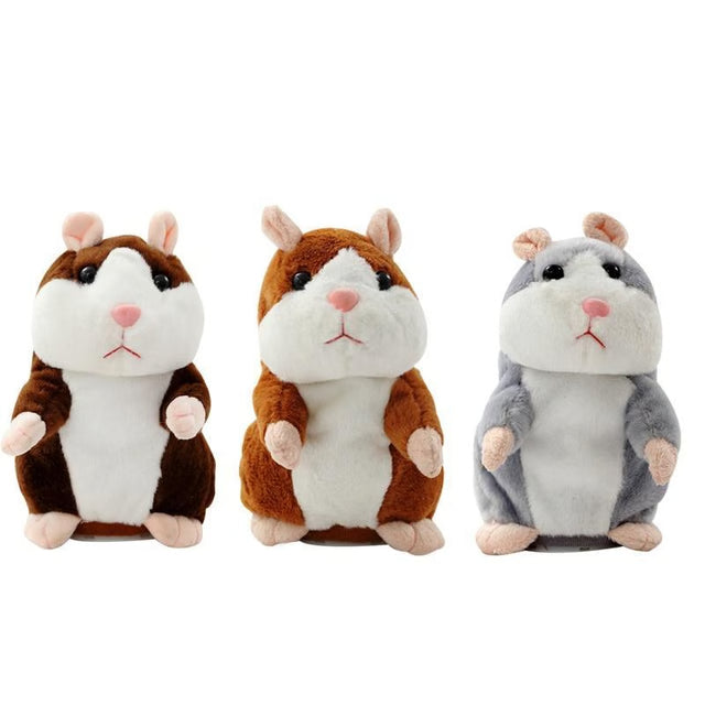 Talking Hamster Toy for Kids & Adults Interactive Voice Repeating Plush Pet