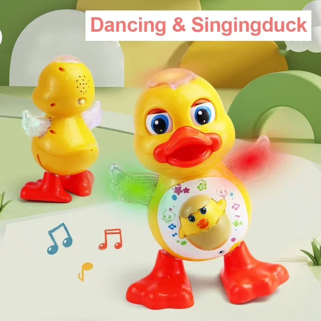 Interactive Dancing Duck, Flashing Light, Shaking Body & Musical Fun – Adorable Electric Toy for Children & Toddlers