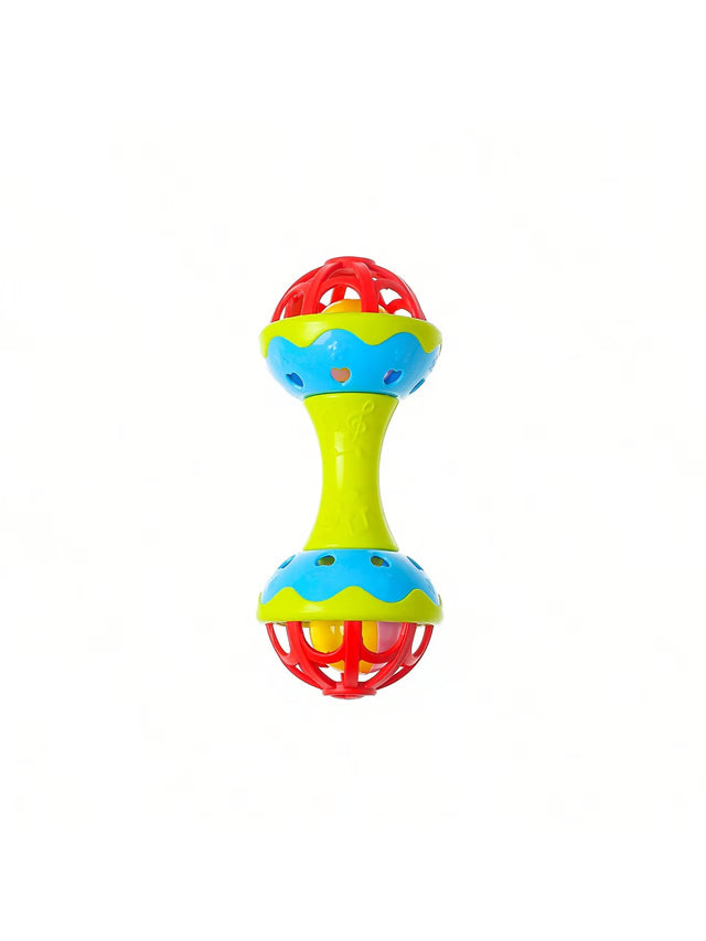 Hand Rattles Soothing, Toddler Double-Headed Rattle Toys, Baby Grip Nibbling Toys
