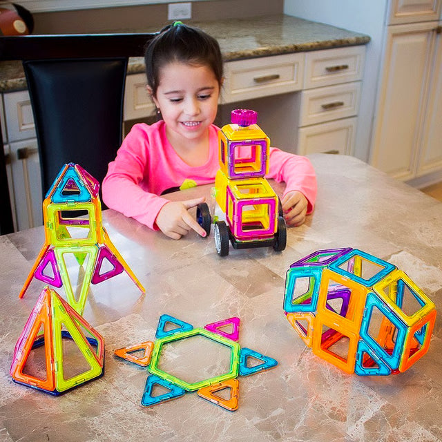 Magnetic Building Blocks for Kids – 111-Piece STEM Toy Set