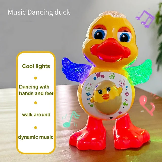Interactive Dancing Duck, Flashing Light, Shaking Body & Musical Fun – Adorable Electric Toy for Children & Toddlers