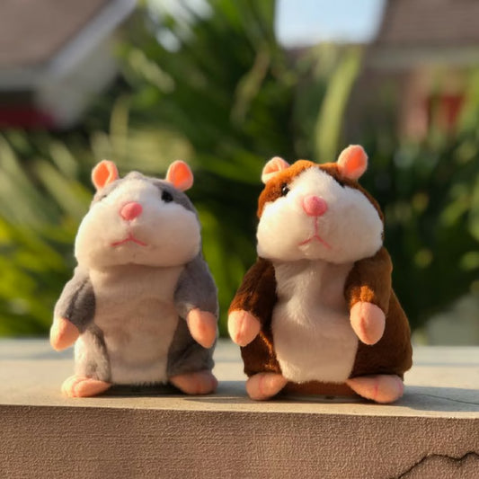 Talking Hamster Toy for Kids & Adults Interactive Voice Repeating Plush Pet