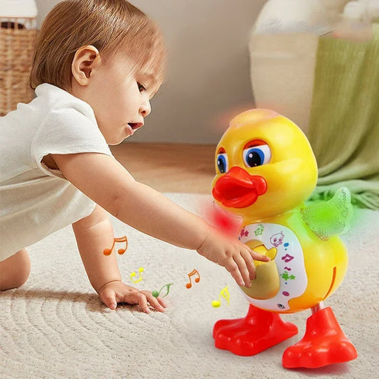 Interactive Dancing Duck, Flashing Light, Shaking Body & Musical Fun – Adorable Electric Toy for Children & Toddlers