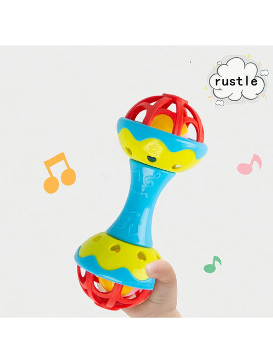 Hand Rattles Soothing, Toddler Double-Headed Rattle Toys, Baby Grip Nibbling Toys